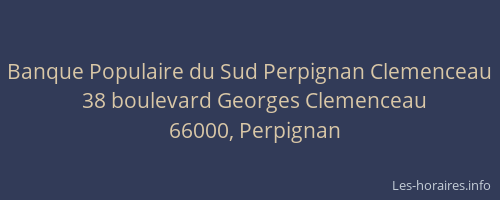Banque Populaire du Sud Perpignan Clemenceau