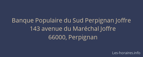 Banque Populaire du Sud Perpignan Joffre