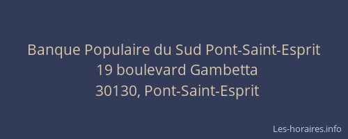 Banque Populaire du Sud Pont-Saint-Esprit