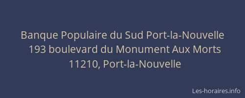 Banque Populaire du Sud Port-la-Nouvelle
