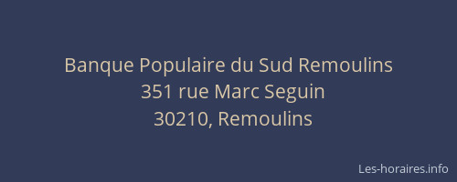 Banque Populaire du Sud Remoulins