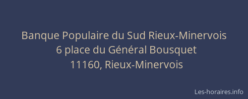 Banque Populaire du Sud Rieux-Minervois