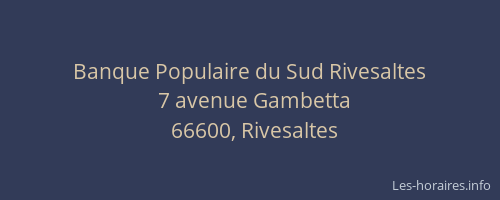Banque Populaire du Sud Rivesaltes