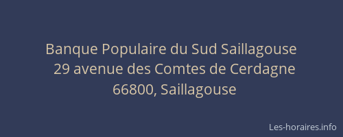 Banque Populaire du Sud Saillagouse