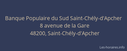 Banque Populaire du Sud Saint-Chély-d'Apcher