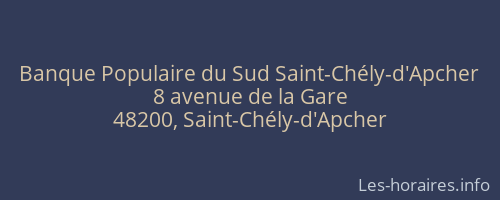 Banque Populaire du Sud Saint-Chély-d'Apcher