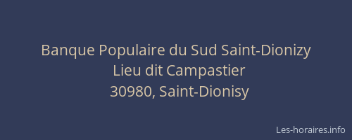 Banque Populaire du Sud Saint-Dionizy