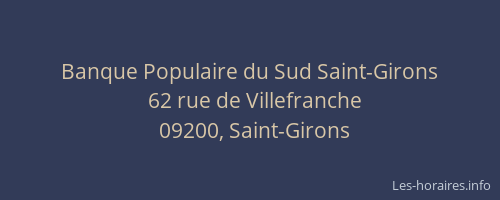 Banque Populaire du Sud Saint-Girons