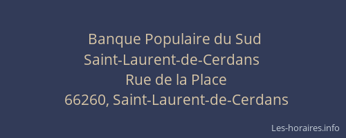 Banque Populaire du Sud Saint-Laurent-de-Cerdans