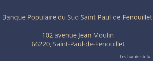 Banque Populaire du Sud Saint-Paul-de-Fenouillet
