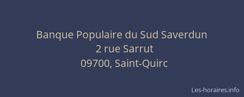 Banque Populaire du Sud Saverdun