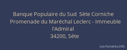 Banque Populaire du Sud  Sète Corniche