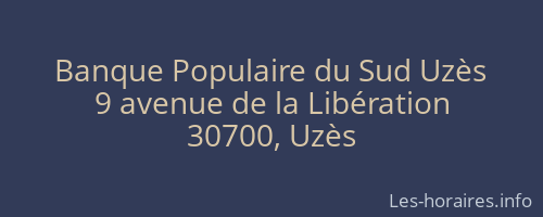 Banque Populaire du Sud Uzès