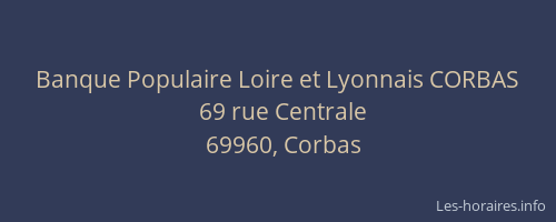 Banque Populaire Loire et Lyonnais CORBAS
