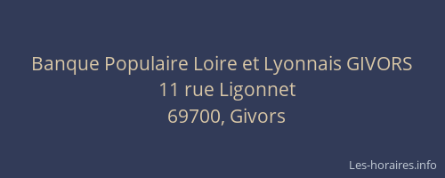 Banque Populaire Loire et Lyonnais GIVORS