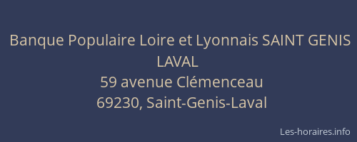 Banque Populaire Loire et Lyonnais SAINT GENIS LAVAL
