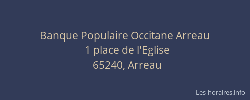 Banque Populaire Occitane Arreau
