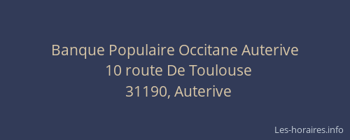 Banque Populaire Occitane Auterive