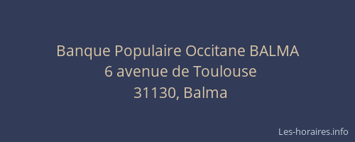 Banque Populaire Occitane BALMA