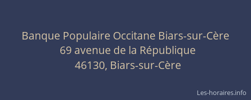 Banque Populaire Occitane Biars-sur-Cère
