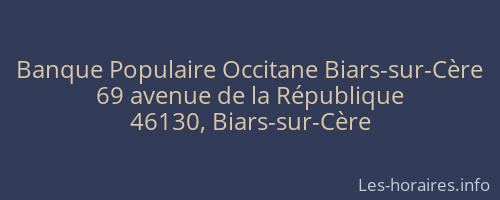 Banque Populaire Occitane Biars-sur-Cère