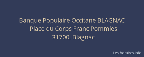 Banque Populaire Occitane BLAGNAC