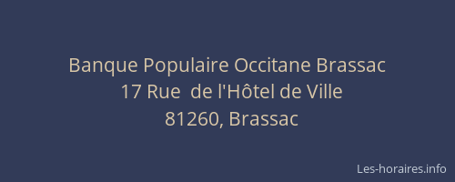 Banque Populaire Occitane Brassac