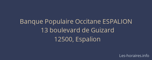 Banque Populaire Occitane ESPALION