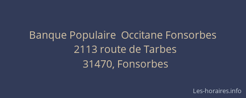 Banque Populaire  Occitane Fonsorbes