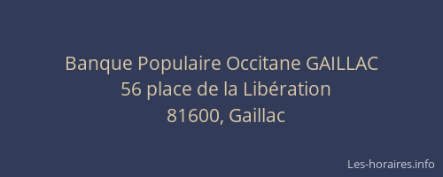 Banque Populaire Occitane GAILLAC