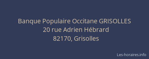 Banque Populaire Occitane GRISOLLES