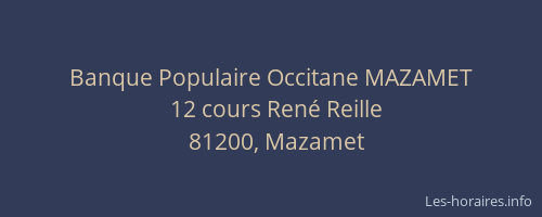 Banque Populaire Occitane MAZAMET