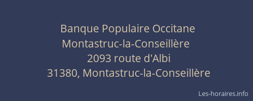 Banque Populaire Occitane Montastruc-la-Conseillère