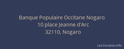 Banque Populaire Occitane Nogaro