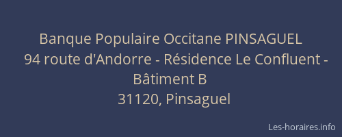 Banque Populaire Occitane PINSAGUEL