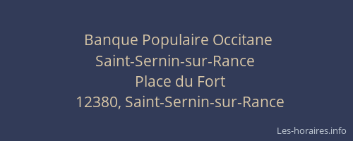 Banque Populaire Occitane Saint-Sernin-sur-Rance