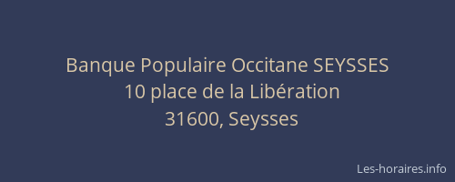 Banque Populaire Occitane SEYSSES