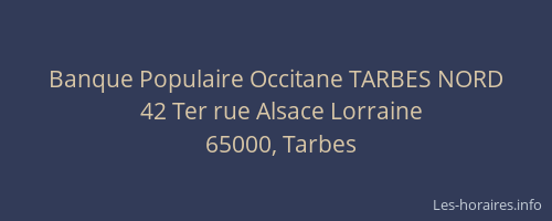 Banque Populaire Occitane TARBES NORD