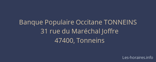 Banque Populaire Occitane TONNEINS