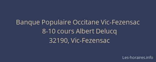 Banque Populaire Occitane Vic-Fezensac