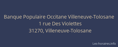 Banque Populaire Occitane Villeneuve-Tolosane