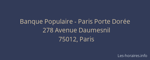 Banque Populaire - Paris Porte Dorée