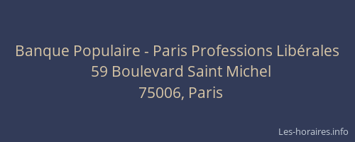 Banque Populaire - Paris Professions Libérales