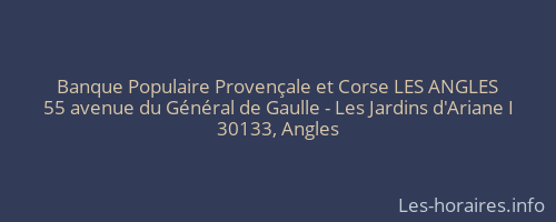 Banque Populaire Provençale et Corse LES ANGLES