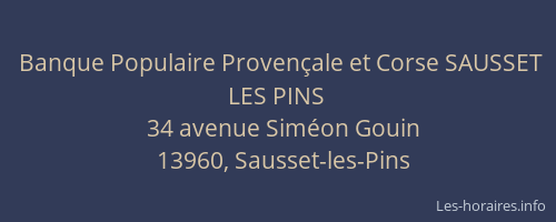 Banque Populaire Provençale et Corse SAUSSET LES PINS