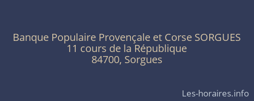 Banque Populaire Provençale et Corse SORGUES