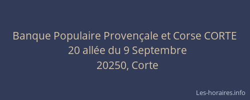 Banque Populaire Provençale et Corse CORTE