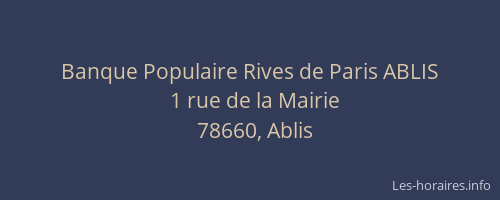 Banque Populaire Rives de Paris ABLIS