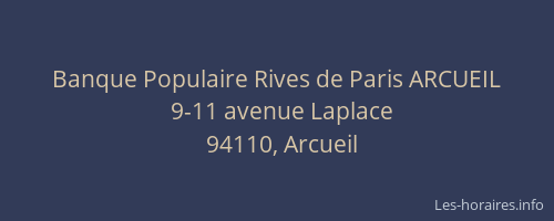 Banque Populaire Rives de Paris ARCUEIL
