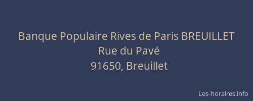 Banque Populaire Rives de Paris BREUILLET